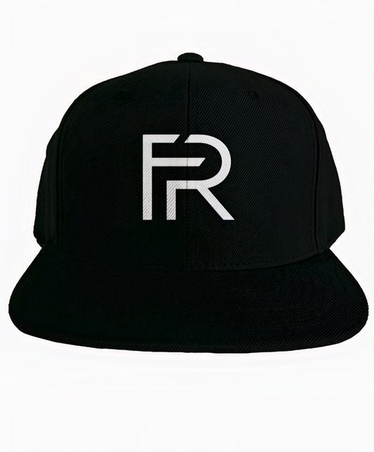 Black Focus Rich Clothing Snapback Hat with Embroidered FR Symbol Logo